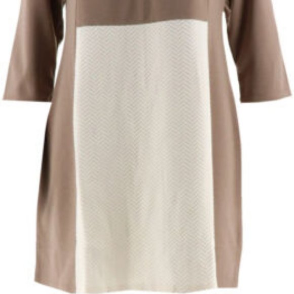 NWT LIZ CLAIBORNE NY PONTE KNIT V-NECK DRESS 20P - Picture 4 of 11